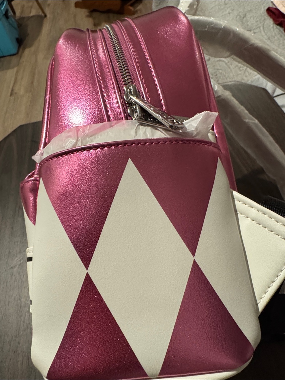 Loungefly Pink Power Ranger Mini Backpack - Picture 3 of 9